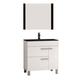 Eviva Cup 31.50 in. W x 18 in. D x 34 in. H Bath Vanity in White with White Ceramic Top with White Sink