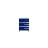 Eviva Deluxe 32 in. W x 18 in. D x 34 in. H Single Freestanding Bath Vanity in Blue with White Porcelain Integrated Sink Top