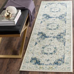 Safavieh Evoke Parense 2 x 9 Light Blue/Ivory Indoor Distressed/Overdyed Vintage Runner