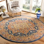 Safavieh Evoke Livia 2 x 21 Blue/Orange Indoor Distressed Overdyed Vintage Runner
