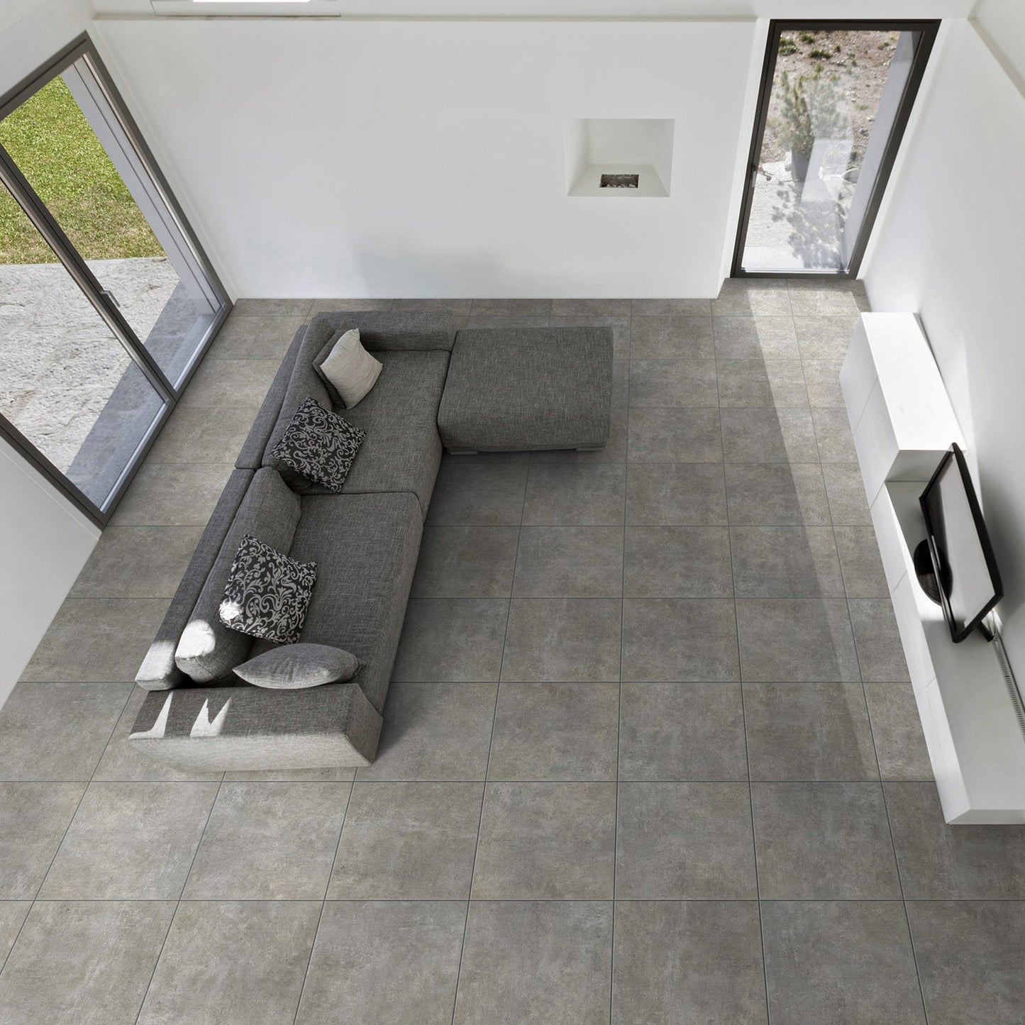 Marbella Greige Gray 24x24 Matte Porcelain Tile - Lux Tile