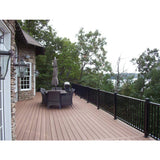EZ Handrail Top and Bottom Textured Black Post Mounts