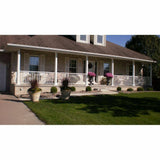 EZ Handrail 2.75 in. White Top and Bottom Post Mount Kit
