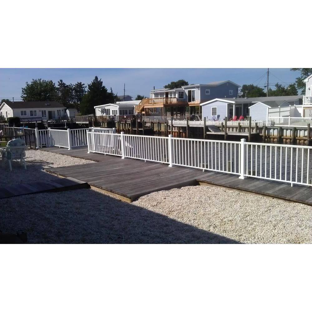 EZ Handrail 2.75 in. White Top and Bottom Post Mount Kit