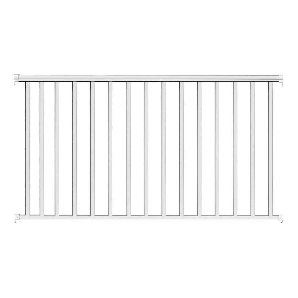 EZ Handrail 6 ft. x 36 in. White Aluminum Baluster Railing Kit