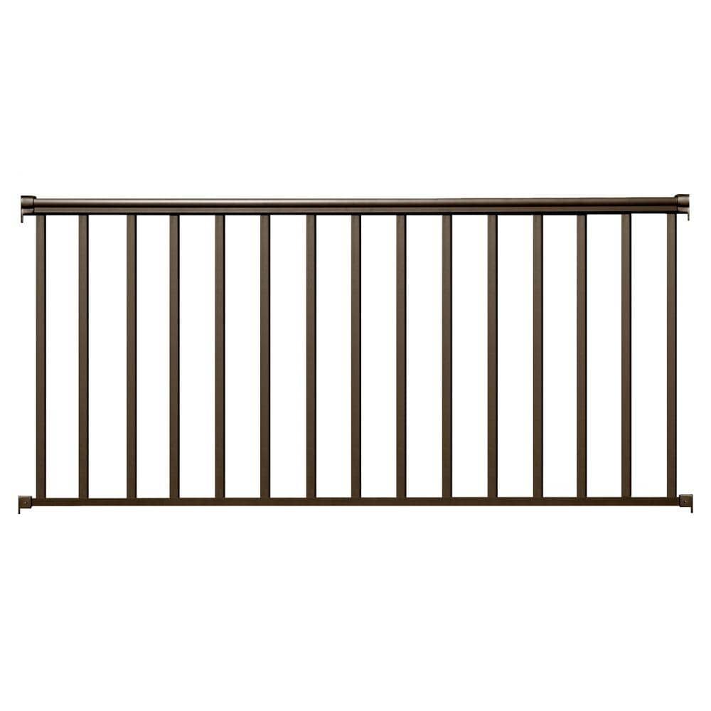 EZ Handrail 8 ft. x 42 in. Bronze Aluminum Baluster Railing Kit