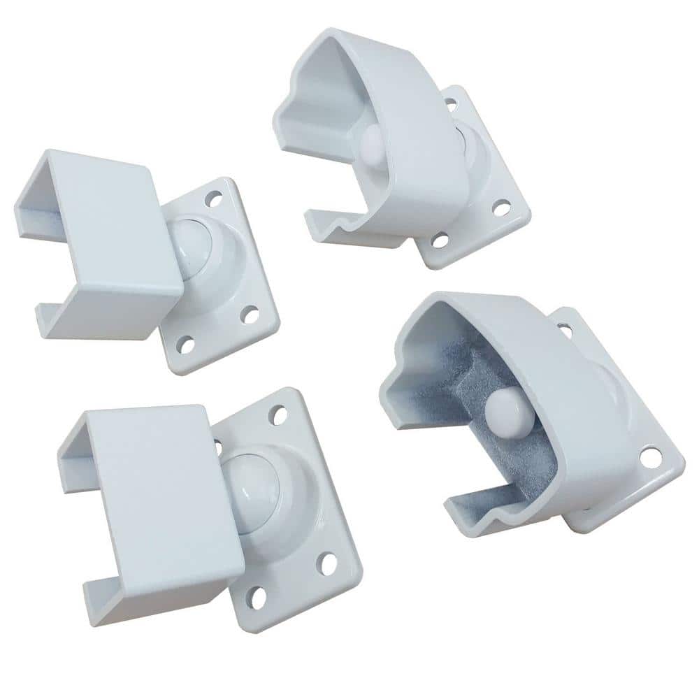 EZ Handrail White Aluminum Pivot Bracket Kit