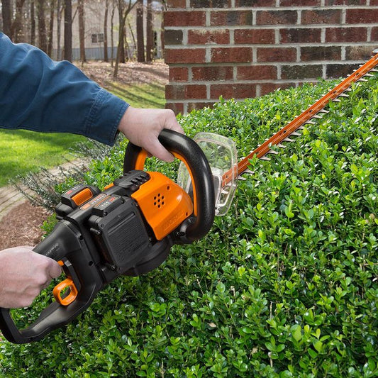 Worx POWER SHARE 40-Volt Li-Ion 24 in. Electric Cordless Hedge Trimmer (Tool-Only)