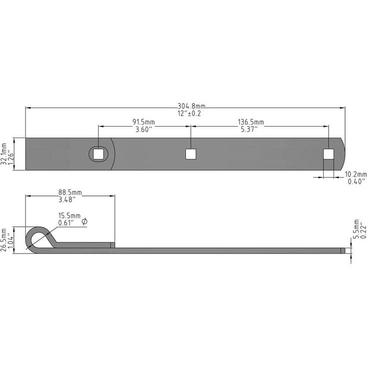Everbilt 12 in. Zinc Plated Hinge Strap