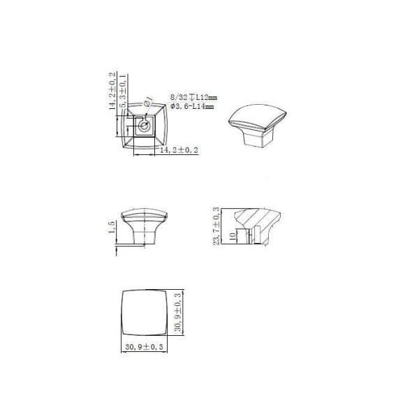 1-1/2 in. Satin Nickel Simple Soft Square Knob - Super Arbor