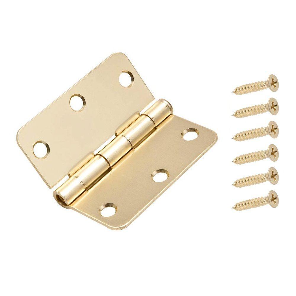 3 in. x 1/4 in. Satin Nickel Radius Door Hinge - Super Arbor