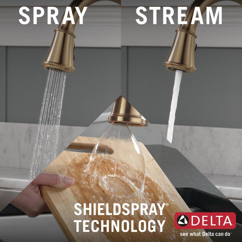 Cassidy Touch Single-Handle Pull-Down Sprayer Kitchen Faucet in Lumicoat Champagne Bronze - Super Arbor