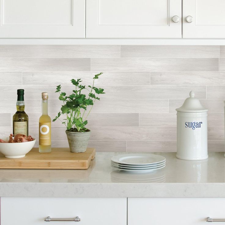 Brewster Timber Tile Peel & Stick Backsplash