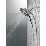 In2ition Two-in-One 5-Spray 6.9 in. Dual Wall Mount Fixed and Handheld H2Okinetic Shower Head in Chrome - Super Arbor