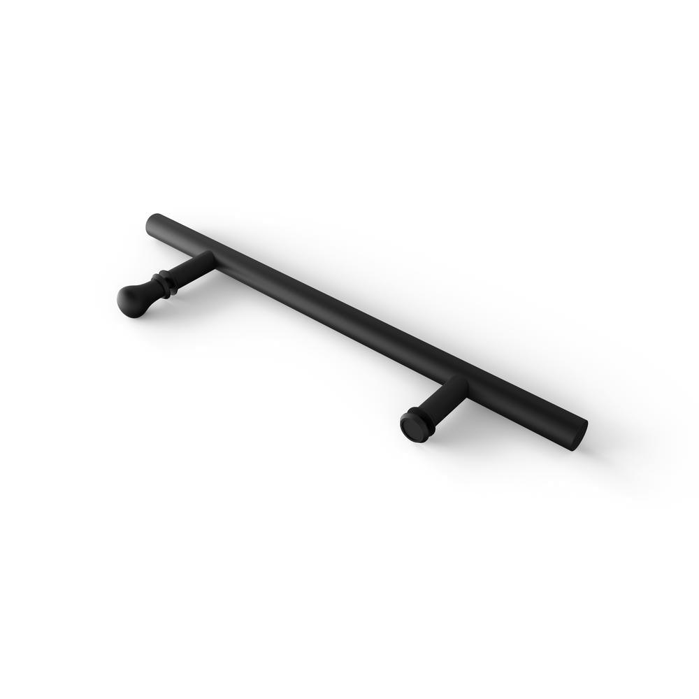 68 in. - 72 in. x 78 in. Frameless Sliding Shower Door in Matte Black with Handle - Super Arbor