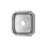 Undermount 16 in. 18-Gauge Stainless Steel Bar Sink in Brushed Stainless with Arc Kitchen Faucet