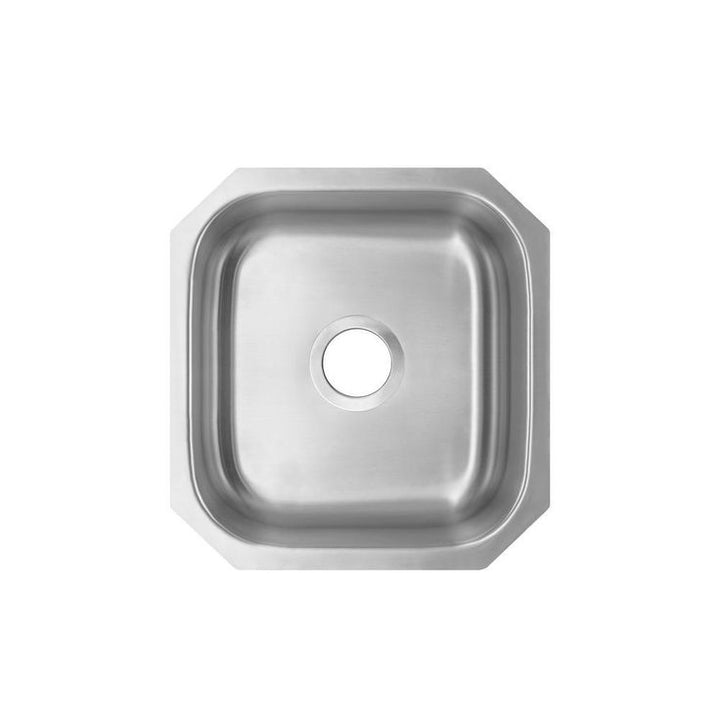 Undermount 16 in. 18-Gauge Stainless Steel Bar Sink in Brushed Stainless with Arc Kitchen Faucet