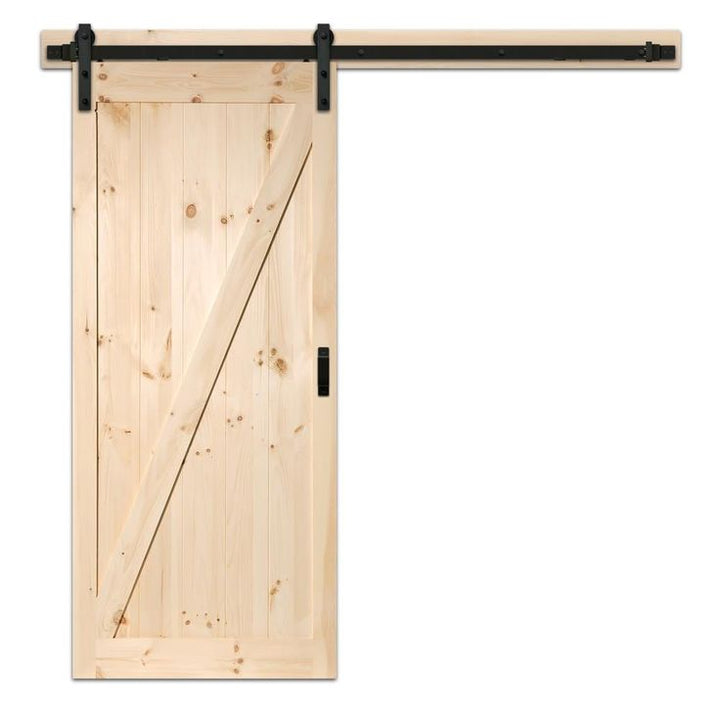 RELIABILT 42-in x 84-in Pine Unfinished Pine Wood Single Barn Door (Hardware Included)