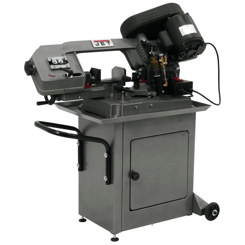 1/2 HP 5 in. x 6 in. Mitering Metalworking Horizontal Band Saw with Closed Stand, 3-Speed, 115/230-Volt, HBS-56S - Super Arbor