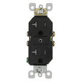 20 Amp Residential Grade Self Grounding Tamper Resistant Duplex Outlet, White - Super Arbor