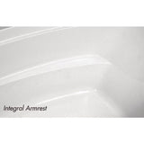 Ascot II 66 in. Acrylic Reversible Drain Rectangular Drop-In Whirlpool Bathtub with Heater in White