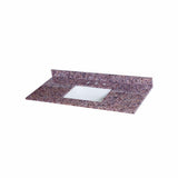 37 in. W x 22 in. D Stone Effects Vanity Top in Cold Fusion with White Sink - Super Arbor