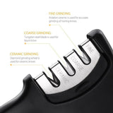 LIGHTSMAX Manual Knife Sharpener with 3-Stages