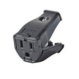15 Amp 125-Volt 2-Pole 3-Wire Grounding Cord Outlet, Black - Super Arbor
