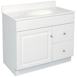 Wyndham 24 in. W x 18 in. D Unassembled Bath Vanity Cabinet Only in White Semi-Gloss