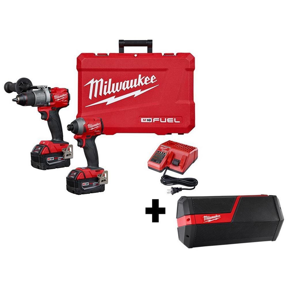 M18 FUEL 18-Volt Lithium-Ion Brushless Cordless Hammer Drill & Impact Driver Combo Kit (2-Tool) W/Free Drywall Screw Gun - Super Arbor