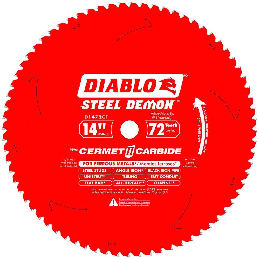14 in. x 72 TPI Steel Demon Cermet II Carbide Blade for Ferrous Metals - Super Arbor