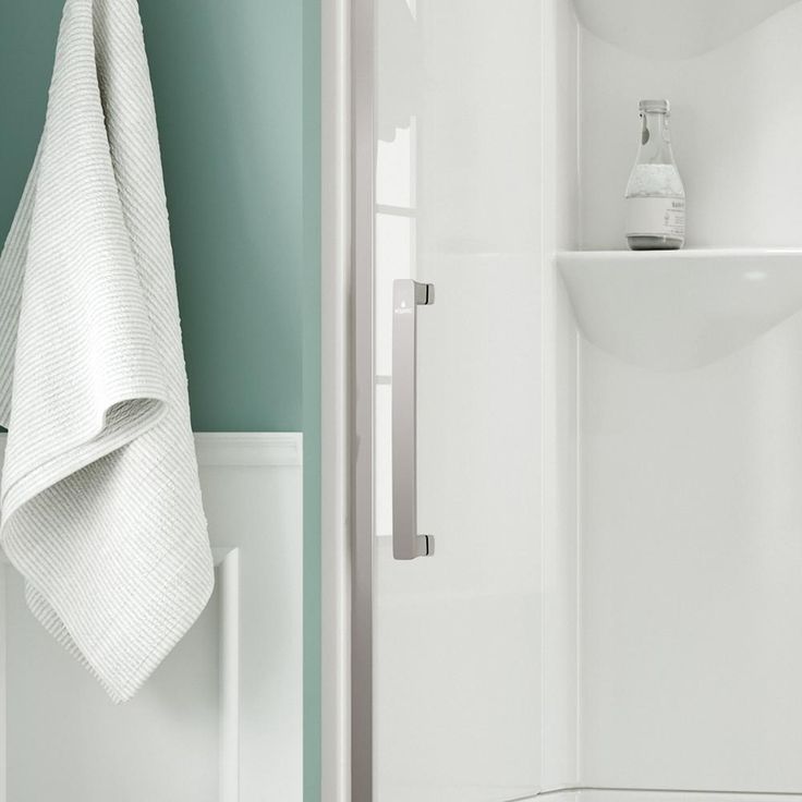 Coronado Acrylx 60 in. x 30 in. Single Threshold Right Drain Shower Kit in White with Bench with Door in Chrome