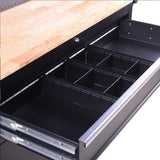 46 in. 1-Drawer Tool Chest Cabinet, Mobile Workbench Station in Black - Super Arbor