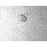 Recharge 6-Spray 9.1 in. Single Wall Mount Fixed Shower Head in Polished Chrome - Super Arbor