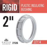 2 in. Rigid Plastic Insulated Bushing (4-Pack) - Super Arbor