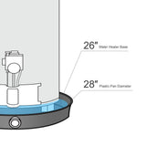 28 in. Plastic Water Heater Drain Pan - Super Arbor