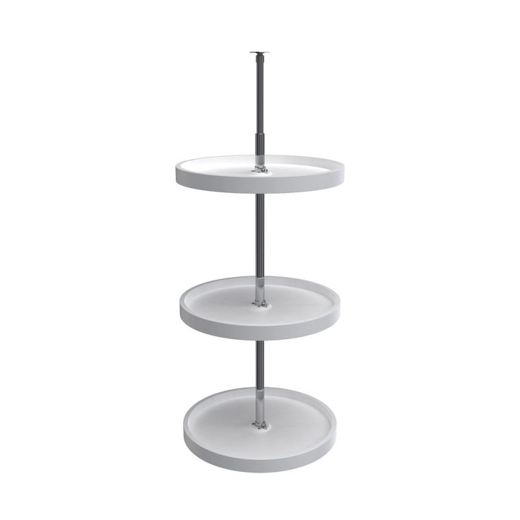 Rev-A-Shelf 18 in Almond Polymer Full Circle Lazy Susans 3-Shelf