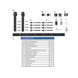 5 ft. Black Solid Steel Mini Sliding Rolling Barn Door Hardware Kit for Single Furniture Wood Doors - Super Arbor