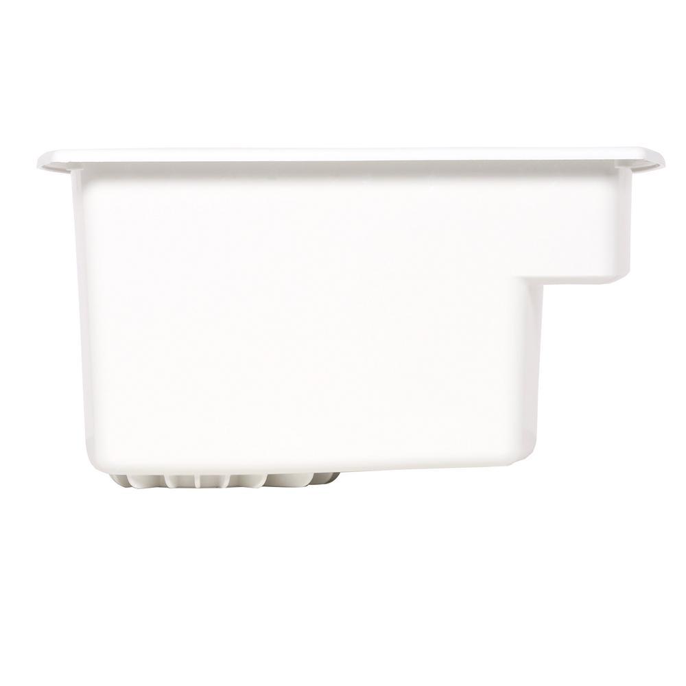 Latitude 25 in. x 22 in. Vikrell Self-Rimming Utility Sink in White - Super Arbor