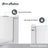 Concorde 1-Piece 0.8/1.28 GPF Dual Flush Square Elongated Toilet in White - Super Arbor
