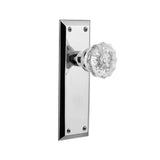 New York Plate 2-3/8 in. Backset Oil-Rubbed Bronze Privacy Bed/Bath Crystal Glass Door Knob - Super Arbor