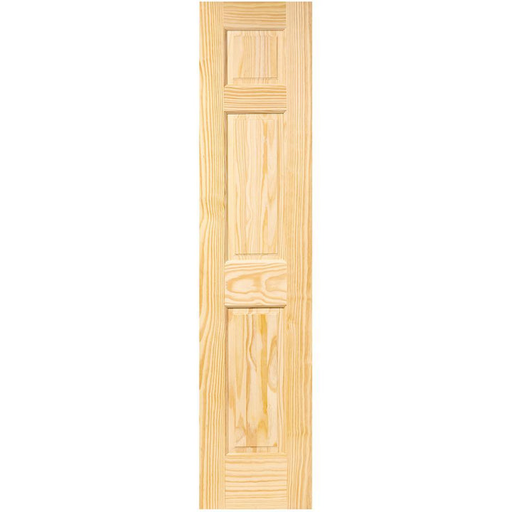 18 in. x 96 in. 6-Panel Pine Unfinished Solid Core Interior Door Slab - Super Arbor