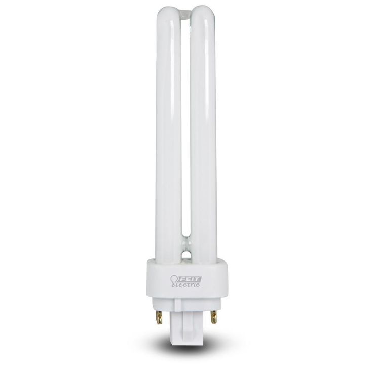 18W Equiv PL CFLNI Quad Tube 4-Pin Plug-in G24Q-2 Base Compact Fluorescent CFL Light Bulb, Soft White 2700K (6-Pack)