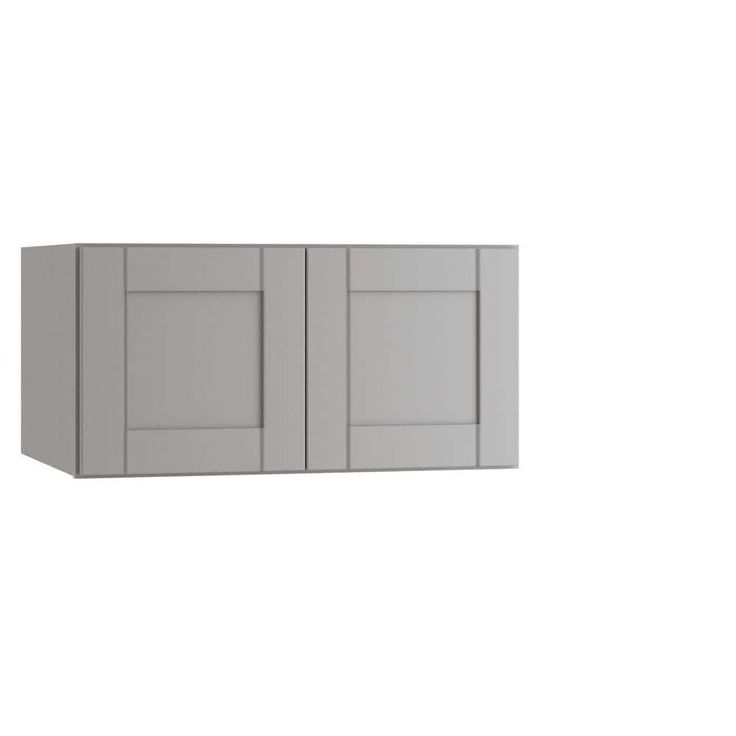 Home Decorators Collection Washington Veiled Gray Plywood Shaker Assembled Wall Kitchen Cabinet Soft Close 36 in W x 12 in D x 24 in H