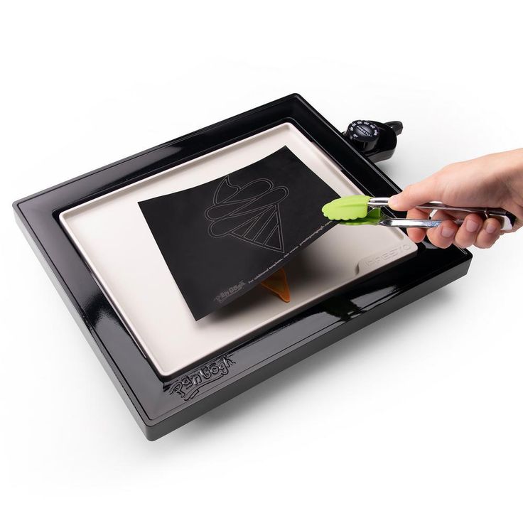 112.5 sq. in. Black Non-Stick PanGogh Electric Griddle Pancake Art Kit