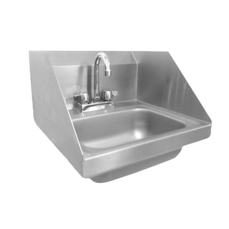 14 x 10 x 5 Handsink With Deck Faucet End Splash Left And Right
