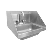 14 x 10 x 5 Handsink With Deck Faucet End Splash Left And Right