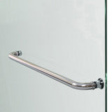 DreamLine Aqua Ultra 48 in. W x 58 in. H Semi-Frameless Hinged Tub Door, Brushed Nickel