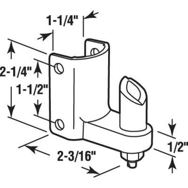 Chrome Bottom Pivot Hinge - Super Arbor