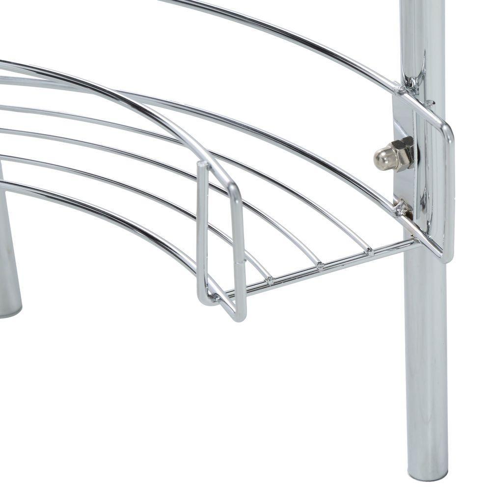 21 in. Pedestal Storage Unit in Chrome - Super Arbor